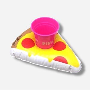 🌸New🌸 Pink Victoria’s Secret 2pc Cup + Floating Pizza Cup Holder NWT